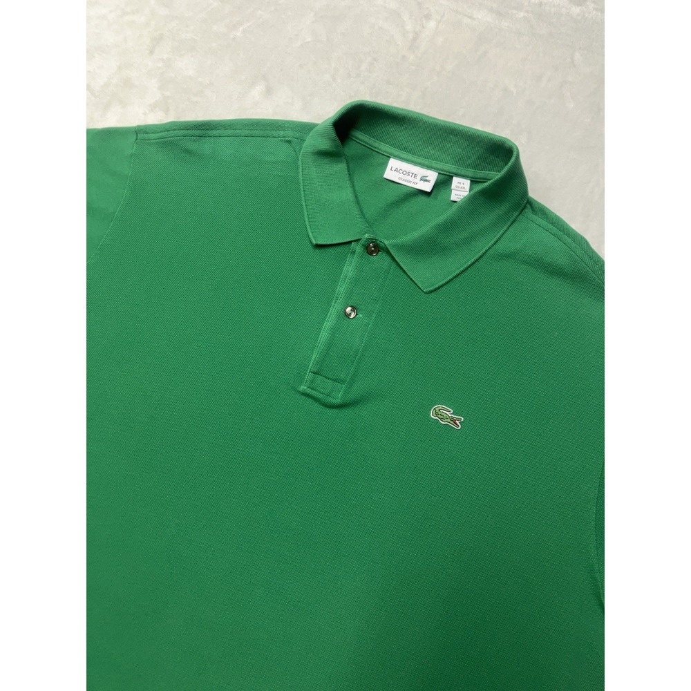 Lacoste Classic Polo Shirt Men 4XL / 9 Green Classic Fit Tennis Pique Cotton
